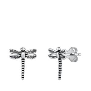 925 Sterling Silver Dragonfly Earrings